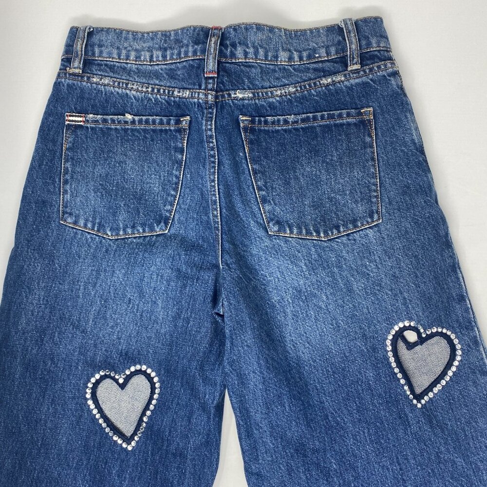 Alice + Olivia Karrie Embellished Heart Jeans 26 $550 - Picture 12 of 12